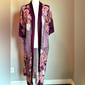 Windsor, sheer, long mesh duster, one size